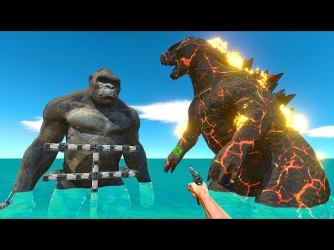 FPS Avatar Rescues King Kong and Fights Volcano Godzilla 2014 - Animal Revolt Battle Simulator