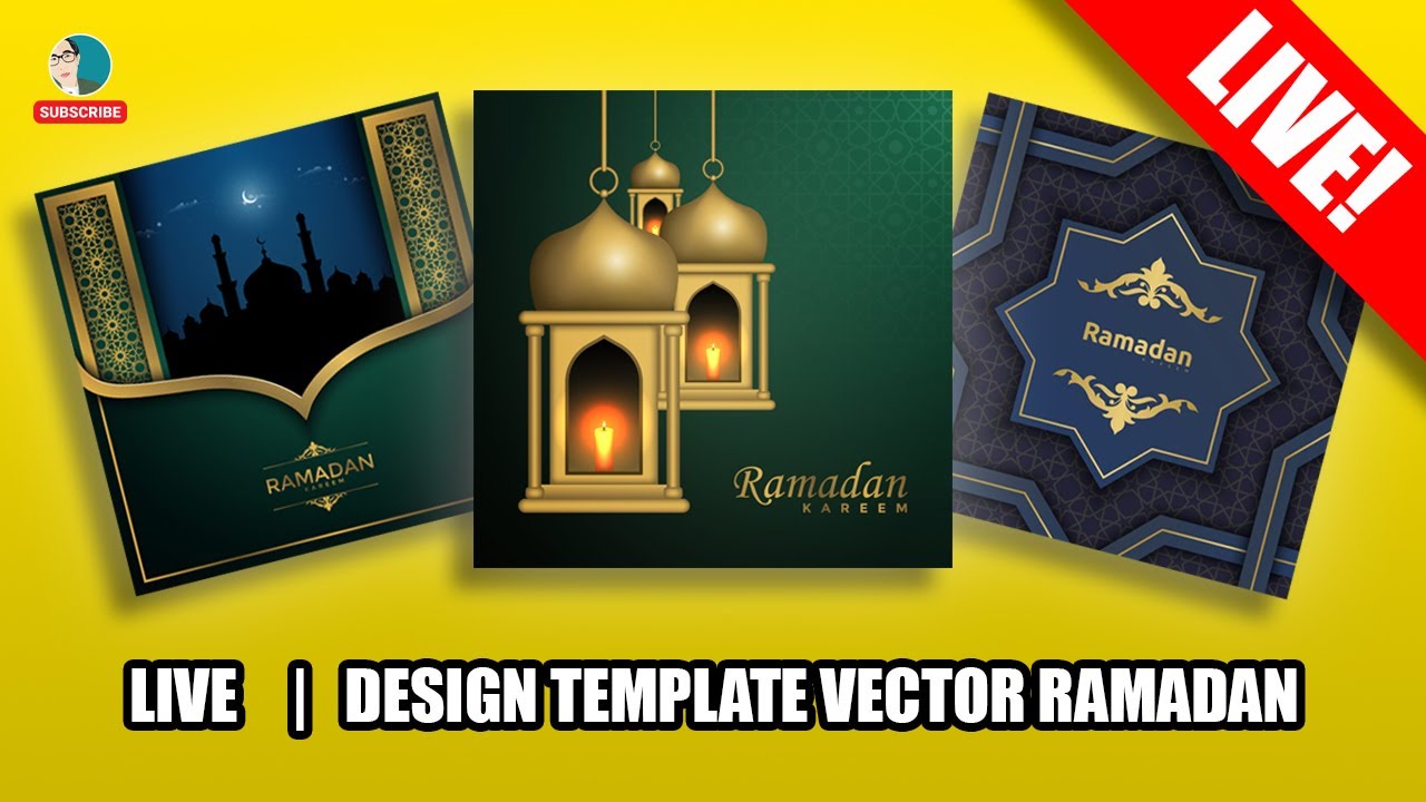 Live | Design Template Vector Ramadan - Adobe Illustrator