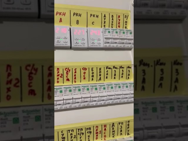 Фото Выполнен электромонтаж в частном доме. Применён кабель типа ВВГнгд, забит контур заземления, предусмотрено электропитание от генератора на случай блэкаута, распайка коробок сделана жидким оловом. Все кабели, которые контактируют с деревом и проложенные на улице - затянуты в гофротрубу. На каждую фазу установлено реле контроля напряжения.