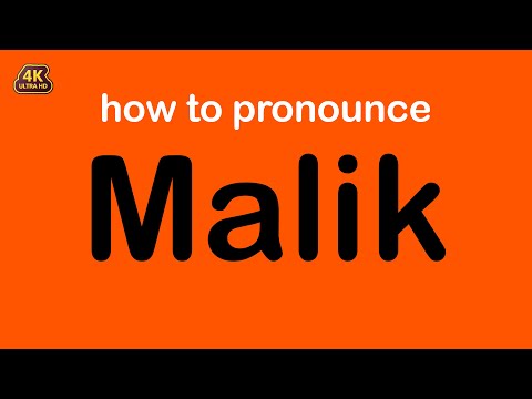 how to pronounce Malik correctly