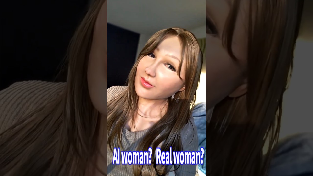 AI woman ?  Real woman ?  Female mask disguise!  #masker