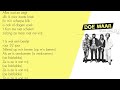 Doe Maar - Sinds 1 Dag of 2 (Lyrics Video)