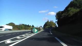 preview picture of video 'Driving On The N12 E50 Guingamp, Côtes-d'Armor, Brittany, France 12th October 2009'