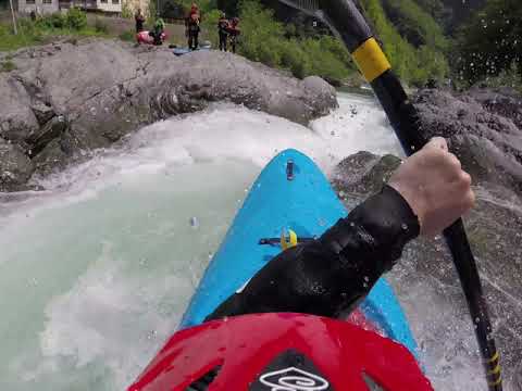 Valsesia Mastallone S-Curve and Gorge. Class 4. Whitewater kayaking. April 2018