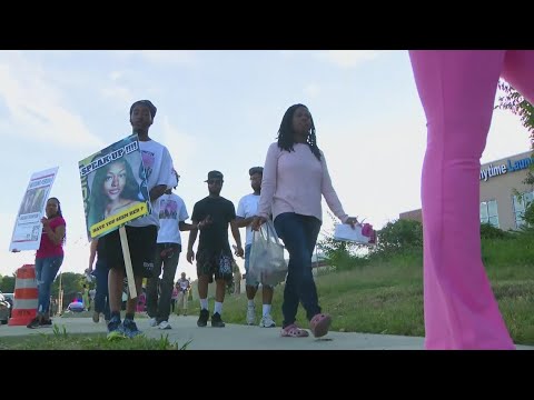 Friends and family gathered for a vigil for missing 19-year-old