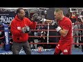 IVAN REDKACH CRACKING THE JAB DURING BOXING WORKOUT FOR DANNY GARCIA - FULL MEDIA WORKOUT