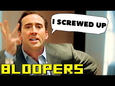 BEST NICOLAS CAGE BLOOPERS COMPILATION (National Treasure, The Family Man, Ghost Rider, Next)