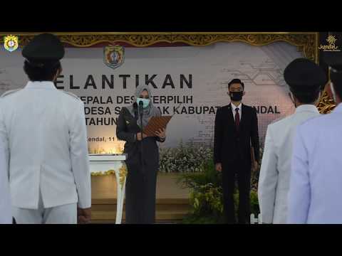 BUPATI KENDAL MELANTIK 199 KEPALA DESA SECARA TELEKONFERENSI