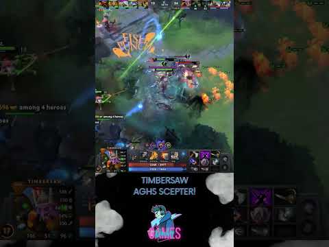TIMBERSAW AGHS SCEPTER!  #dota2 #dotawtf #shorts #dota  #dota2gameplay #rampage