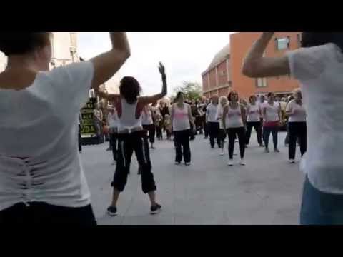 Zumba Flash Mob, raising breast cancer awareness in Norwich.