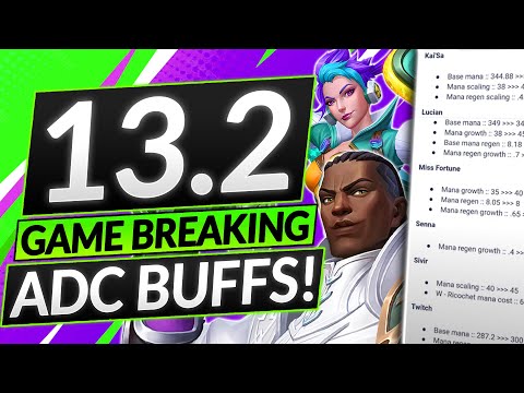 NEW PATCH 13.2 is LEAKED - NEW ADC ROLE REWORK... NEW CHAMPION BUFFS- LoL Guide