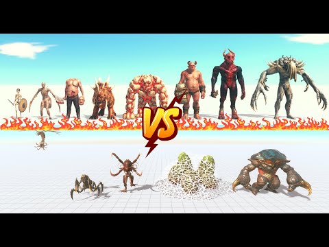 Alien Exotica VS infernals - Animal Revolt Battle Simulator