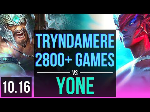 TRYNDAMERE vs YONE (MID) | 4.7M mastery points, 2800+ games, KDA 7/1/4 | NA Diamond | v10.16