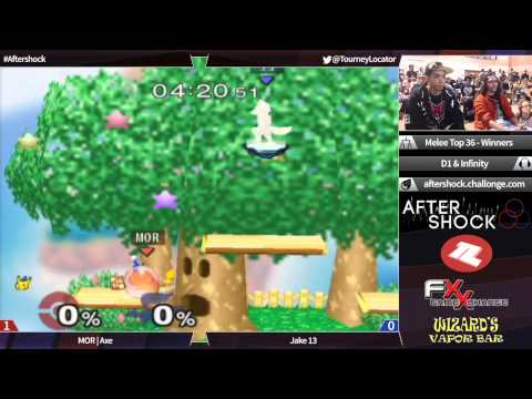 Aftershock Melee - MOR Axe (Pikachu) vs Jake13 (Fox) - Top 36