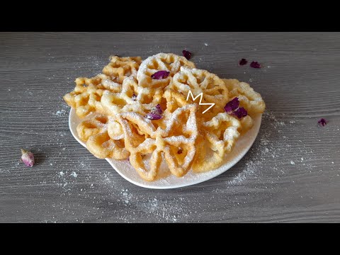 Persian Rosette recipe | nan panjereh recipe | persian sweets | persian rosettes recipe | crispy
