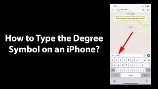 How to Type the Degree Symbol on an iPhone?