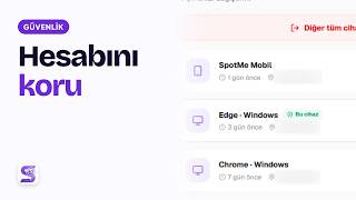 SpotMe Hesabını Koru: Güçlü Şifre, Açık Oturumları Kapat, 2 Aşamalı Doğrulama