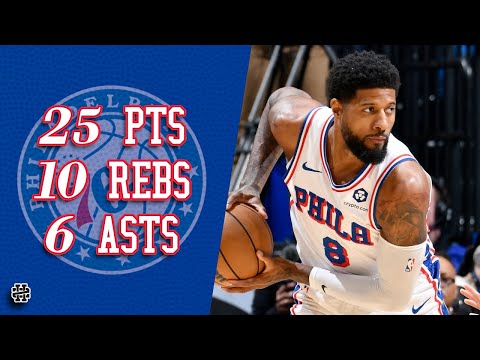 Paul George 25 pts 10 rebs 6 asts vs Magic 24/25 season