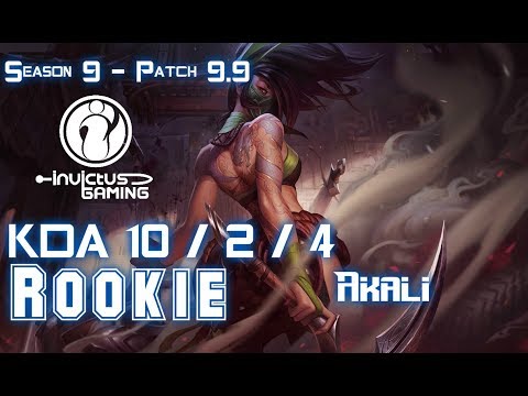 IG Rookie AKALI vs MORGANA Mid - Patch 9.9 KR Ranked