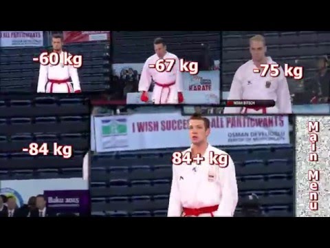 2015 EKF, Istanbul - Male kumite menu