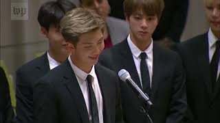 [Học tiếng Anh thật] RM (BTS) - Bài phát biểu tại Liên Hợp Quốc 2018