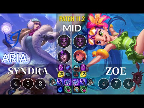 CGA Aria Syndra vs Zoe Mid - KR Patch 11.2