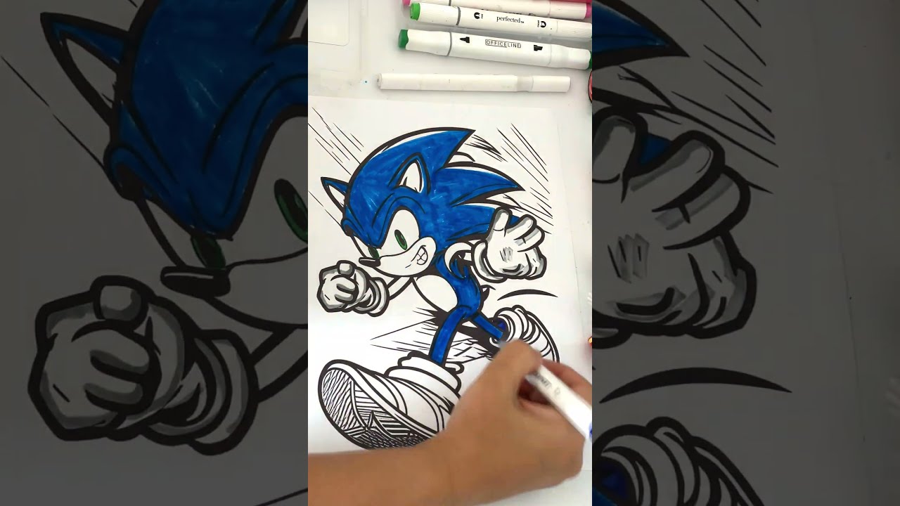 Sonic Coloring Tutorial: Bring Sonic the Hedgehog to Life with Vibrant Colors!