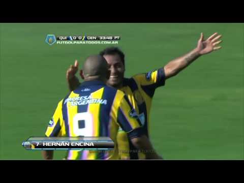 Gol de Encina. Quilmes 0 - Central 1. Fecha 1. Torneo Final 2014. Fútbol Para Todos