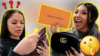 GIVING MY BEST FRIEND A FAKE DESIGNER BAG TO SEE HOW SHE REACTS