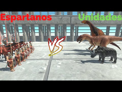 Guerreiros Espartanos vs Todas as unidades - Animal Revolt Battle Simulator