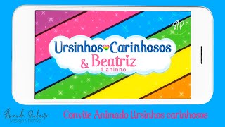 Vídeo de Convite Animado Ursinhos Carinhosos