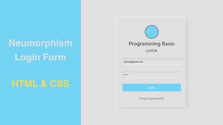 Neumorphic Login Page Tutorial | HTML & CSS (Easy)