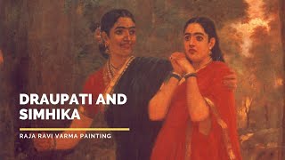 Draupati and Simhika   by Raja Ravi Varma 