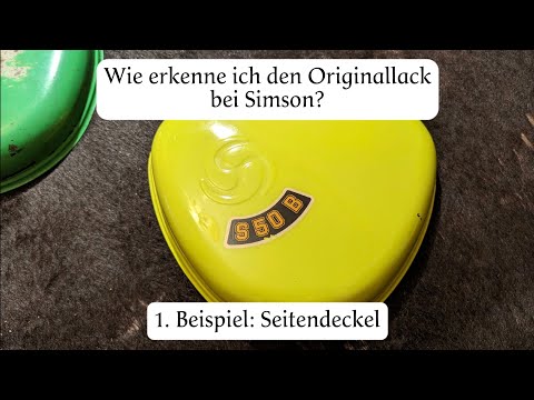 Simson Originallack erkennen (1. Beispiel: Seitendeckel) S50, S51, S70