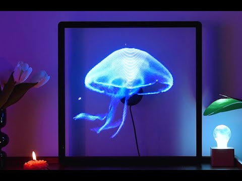 3D Hologram LED Fan With Frame Supports APP & Bluetooth Connectivity