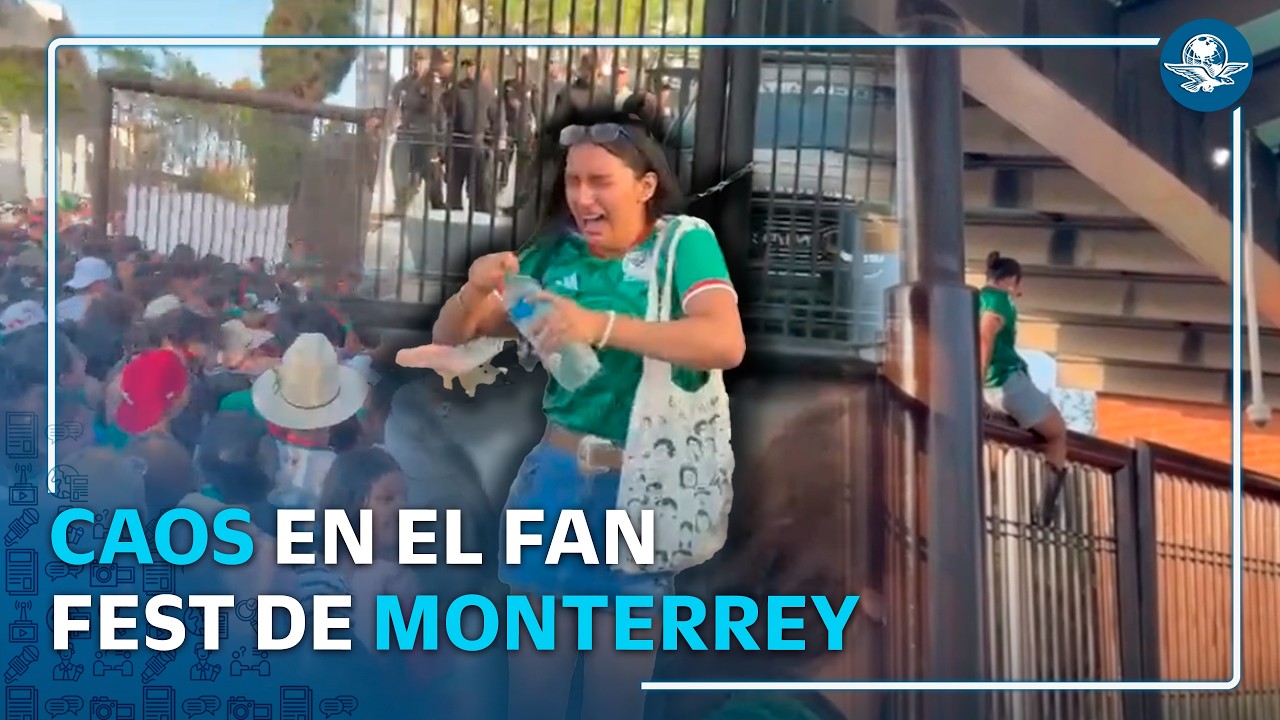 Portón cae en Parque Fundidora y deja mujer hospitalizada en Fan Fest de Monterrey