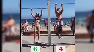 Chin Ups vs Pull Ups - Calisthenics Competition with @mariah.stock k & @mark_edward_g