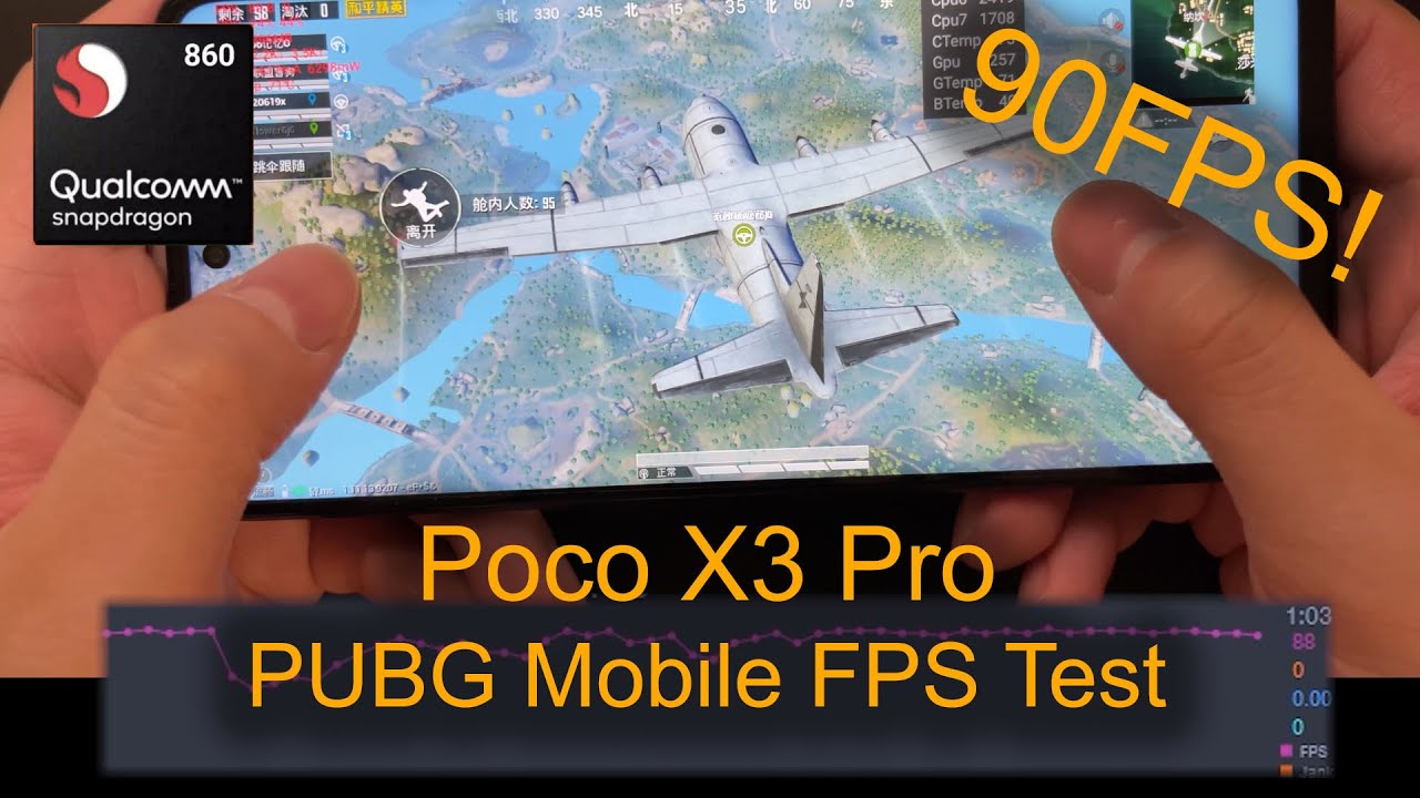PUBG 90FPS! Poco X3 Pro Snapdragon 860 PUBG Gaming FPS Test | Best  $300 Phone?