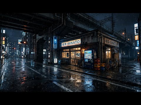Tokyo Convenience Store at 3 AM 🌧️ Soothing Lofi Music for Sleep