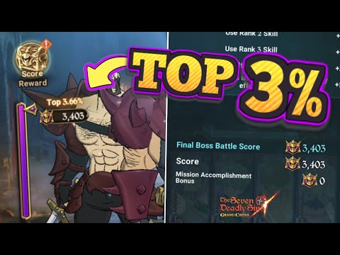 Final Boss TRIO TOP 3% Guide! EFFORTLESS Clear For All Rewards! Seven Deadly Sins Grand Cross