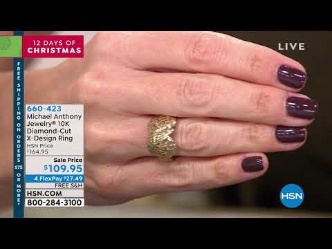 Michael Anthony Jewelry 10K Yellow Gold DiamondCut XDesi...