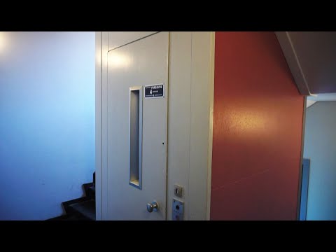 Amazing original 1972 Fischer & Ravn traction elevator @ Peter Bangs Vej 47, Frederiksberg, Denmark