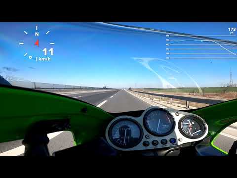 Kawasaki Ninja ZX9R B acceleration GPS measurement / 0-100  @ 4.2 sec