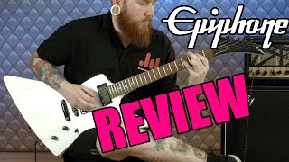 Video thumbnail for Epiphone 1984 EX Explorer Metal Guitar Bax Music Jamie Slays Review by Jamie Slays