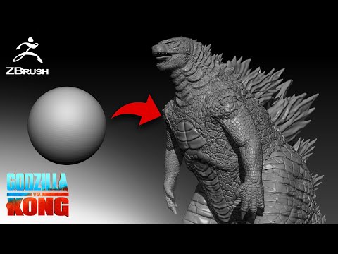 ESCULPINDO O GODZILLA/ SCULPTING GODZILLA (ZBRUSH)  PARTE 1/2
