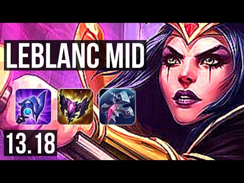 LEBLANC vs AHRI (MID) | 6 solo kills, 500+ games, Legendary, 1.0M mastery | TR Master | 13.18