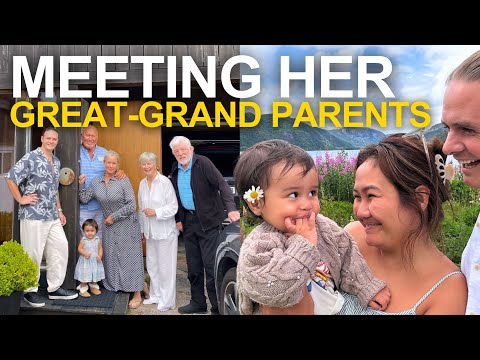 Visiting Family in Southern Norway, Our Daughter Meets Her Great-Grandparents!