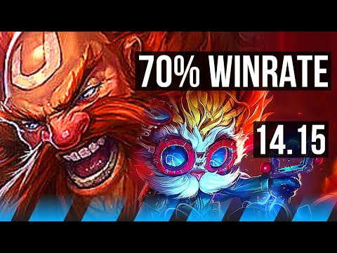 GRAGAS vs HEIMERDINGER (MID) | 70% winrate, 8 solo kills, 17/3/9, Legendary | VN Grandmaster | 14.15