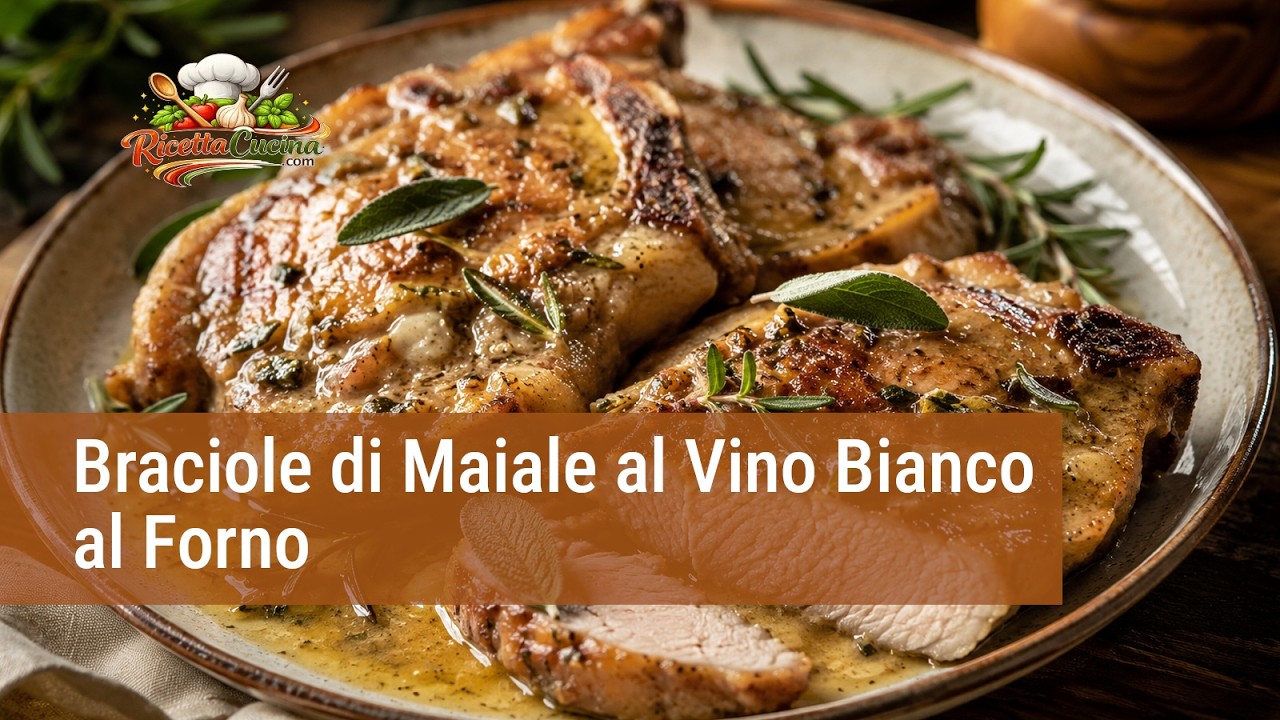 Anteprima video di Video Ricetta Braciole di Maiale al Vino Bianco al Forno