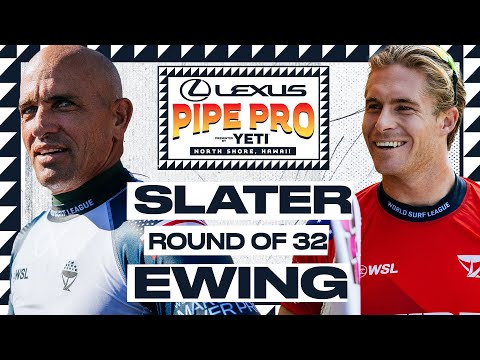 Kelly Slater vs Ethan Ewing | Lexus Pipe Pro presented by YETI - Round of 32 Heat Replay